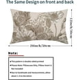 thumbnail image 3 of Vintage Flowers Lumbar Pillow Covers 12x20 Inch Set of 2 Brown Floral Leaves Decorative Rectangular Throw Pillows for Couch Rustic Pillow Cases Home Decor for Sofa Living Room Outdoor, 3 of 6