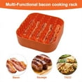 thumbnail image 5 of Air Fryer Silicone Bacon Trays Microwave Cookware Holder Non-Stick Oven Holder,with Storage Box, 5 of 7