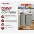 thumbnail image 2 of Rev-A-Shelf Double 27 Qt Pull Out Trash Containers, Gray, 54WC-1527SC-17-1, 2 of 10