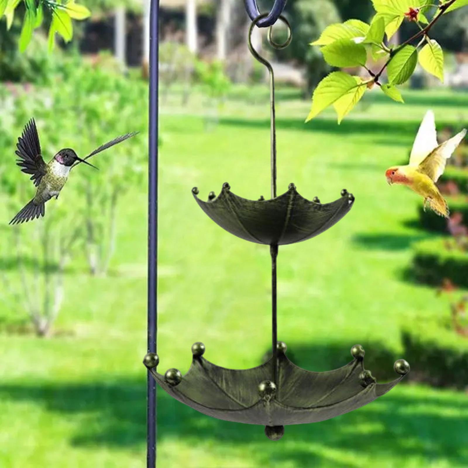 Dualoai Bird Feeder Outdoor Hanging Bird Bath for Park Hummingbird Wildbird Drinking
