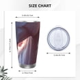 thumbnail image 4 of Salouo Flower White Horse Print 20oz Tumbler with Lid,Stainless Steel Vacuum Insulated Tumbler Durable Insulated Coffee Mug Thermal Cup with Splash Proof Sliding Lid-Straw Three-piece Set, 4 of 8