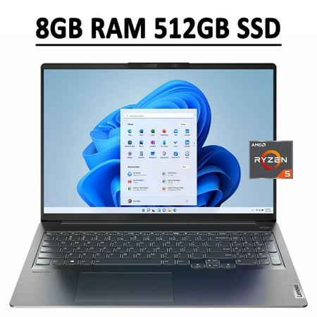 Lenovo Ideapad 5 Pro 16 Laptop 16" 2.5K QHD IPS Display (100% sRGB) AMD Hexa-Core Ryzen 5 5600H 8GB RAM 512GB SSD Backlit Keyboard Dolby Atmos WiFi6 Win11 Grey