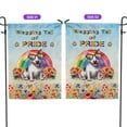 thumbnail image 2 of Wagging Tail Bull Terrier Celebrates Rainbow Pride Month LGBT LGBTQ+ Garden Flag 12x18in Double Sided Bully Dog Lovers Gifts Idea Outdoor Decor - 01003, 2 of 5