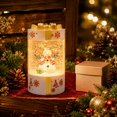 thumbnail image 7 of AZXY Gift Box Snow Globe Christmas Lights, Indoor Tabletop Décor, Christmas Decorations Indoor, Glowing Swirling Snow Lantern, Seasonal Christmas Decor for Shelf Desktop Indoor Tabletop Decor, 7 of 7