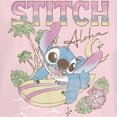 thumbnail image 2 of Junior's Lilo & Stitch Surfing Stitch Graphic Tee Light Pink 2X Large, 2 of 3