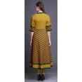 thumbnail image 4 of Bimba Gold Geometric Ikat Print Long Flared A Line Indian Kurtis For Women Party Wear Anarkali Kurta-X-Large, 4 of 5