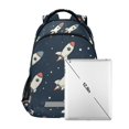 thumbnail image 7 of FORMRS Kids School Backpack Elementary Student Unisex Travel Bookbag with Reflective Stripes, Rocket Pattern, 7 of 7
