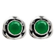thumbnail image 4 of Natural Green Onyx Stud 925 Sterling Silver Earrings Jewelry DGE1079_E E-1248, 4 of 7