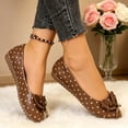 thumbnail image 5 of YOUYEDIAN Loafers for Women Fashion Polka Dot Low Heel Versatile Round Toe Bowtie Deco Flat Casual Slip On Comfy Outdoor Dress Shoes, 5 of 5