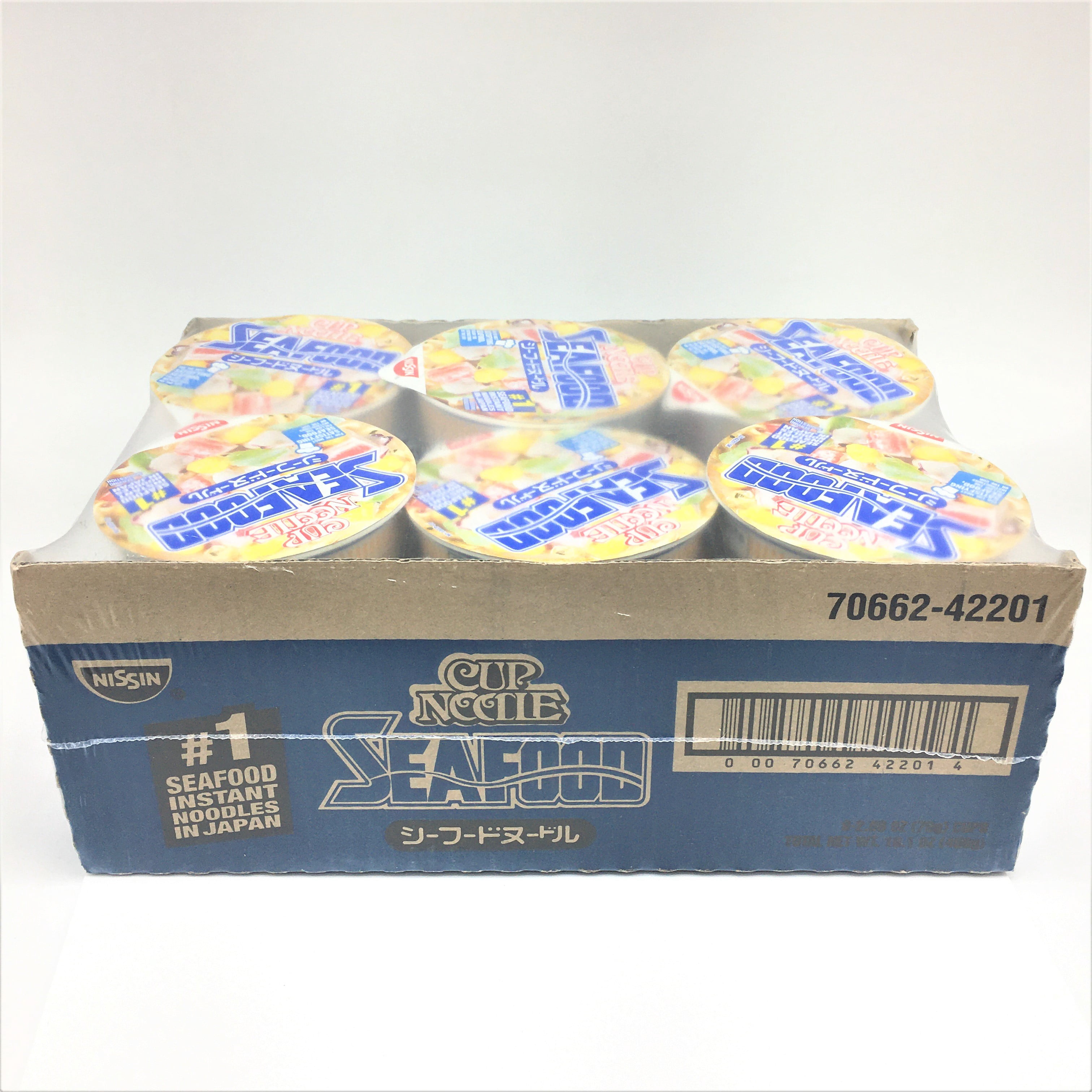 (6 pack) (6 pack) Nissin Foods Cup Noodle Ramen Noodle Soup Seafood, 2.7 oz Cup, Shelf-Stable