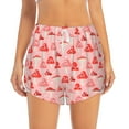 thumbnail image 2 of Picia Cute Mushroom1 Pattern Women's 2 in 1 Athletic Running Shorts High Waisted Workout Casual Gym Sweat Shorts with Comfy Liner Zipper Pockets-Medium, 2 of 9