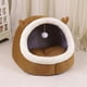 thumbnail image 5 of Camas para Gatos, Tienda de Campaña para Gatos, Camas para Perros, Cama Cueva Semicerrada para Gatos con Bolas Acolchadas, Cama Suave y Cómoda para Gatos con Tapete Lavable y Desmontable, Productos p, 5 of 7