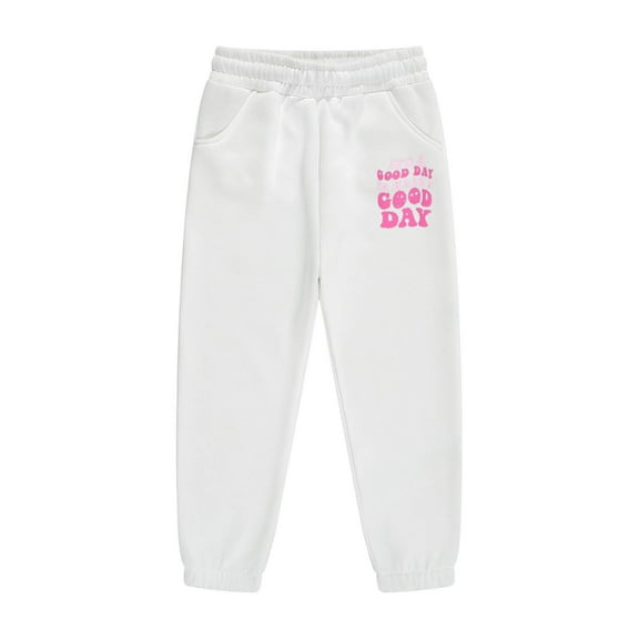 Girls Fashion Sweatpants, Jogger Pants Ages 2-13, Kids Printed Athletic Casual Joggers for Girls and Boys