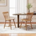 thumbnail image 4 of Costway Windsor Dining Chairs Set of 2 with Turned Legs Curved Spindle Back for Living Room Natural, 4 of 9