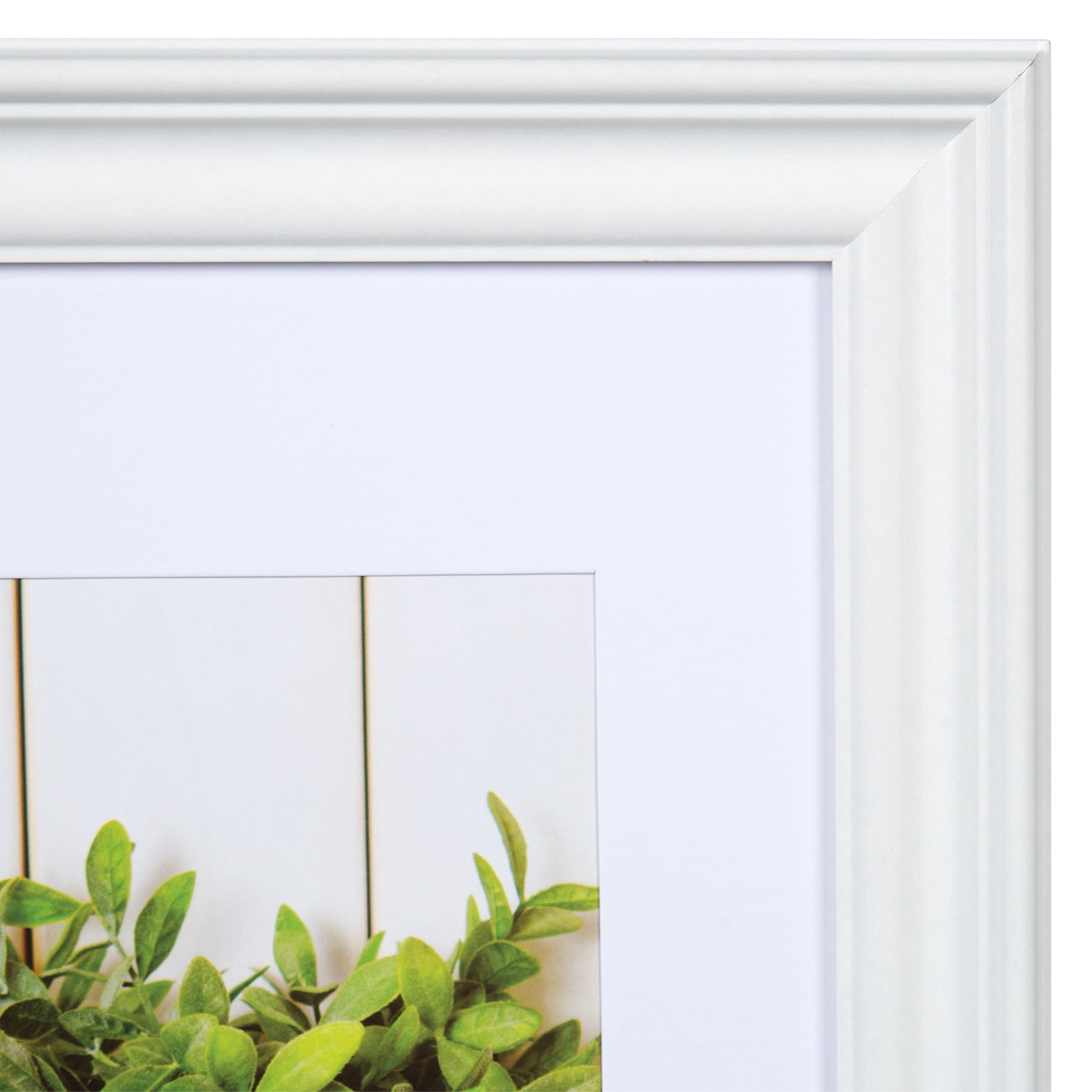 Mainstays Traditional 11x14 Matted to 8x10 White 1.46" Wall Picture Frame