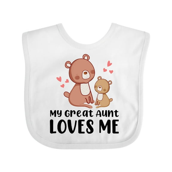 Inktastic Bears My Great Aunt Loves Me Boys or Girls Baby Bib