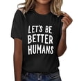 thumbnail image 5 of Tittly T Shirts for Women Spring Tops for Women Womens Fashion Workout T Shirts Athletic Plus Size Tops Summer Trendy Clothes 2025 Short Sleeve Spring Tee Graphic Tees Tshirts Shirts Black 3XL, 5 of 7