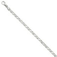 thumbnail image 2 of 14K White Gold bracelet Fancy chain 7 in 4.8 mm WG 4.8mm Polished Link, 2 of 2