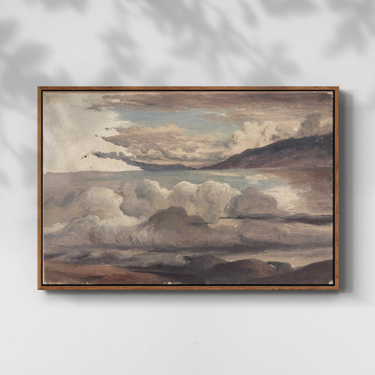 Vintage Landscape-CCCLXXI By Wexford Home Framed in Walnut Wood Gallery Wrapped Canvas 25 in. x 37 in.