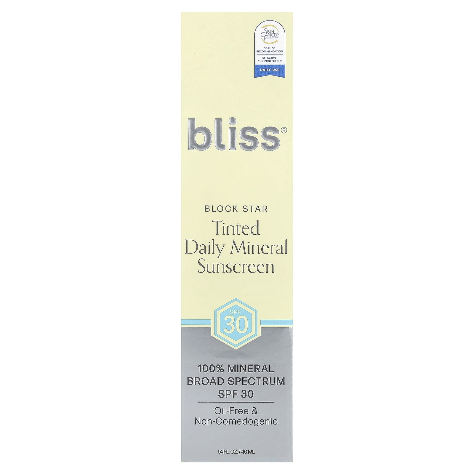 Bliss Block Star, Tinted Daily Mineral Sunscreen, SPF 30, 1.4 fl oz (40 ml)