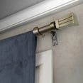 thumbnail image 2 of 5/8" Dia Adjustable 48"-84" single curtain rod with Fannie Finials - Antique Light Gold,(5711-484), 2 of 3