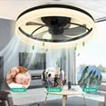 thumbnail image 4 of Modern Ceiling Fan Lamp Semi-Flush Mount Ceiling Fan with LED, 4 of 8