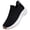 Black, variant on Womens Mesh Sneakers Lightweight Breathable Fly Knit Athletic Shoes Casual Slip On Footwear for Daily Commute and Outdoor Walking