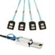 thumbnail image 1 of Cables adaptadores de datos externos SFF-8088 macho a 4 conectores SATA de 7 pines con pestillo 1M, 1 of 9