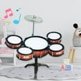 thumbnail image 3 of Pyaiiner Beginner Drum Set with Realistic Cymbals and Sticks for Rhythm Practice and Early Music Exploration, 3 of 6