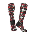 thumbnail image 4 of Fotbe Red Mushrooms print Women's Men's Novelty Crew Socks Cotton Socks Knee High Socks for Walking,Running,Nurses,Pregnancy, 4 of 9