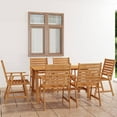 thumbnail image 1 of vidaXL 7 Piece Garden Dining Set Solid Acacia Wood, 1 of 5