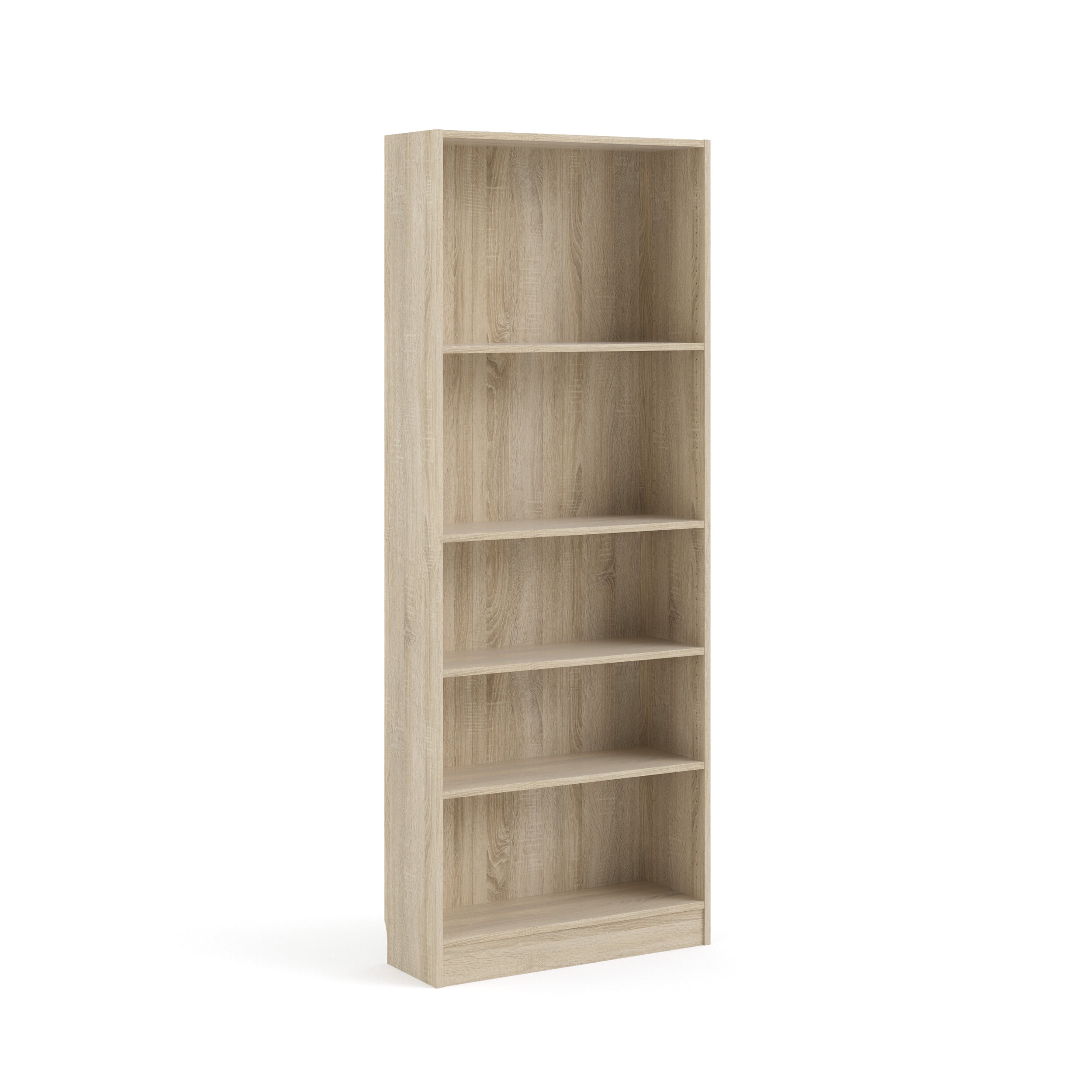 Tvilum Element Adjustable 5 Shelf Bookcase, Storage Home Office Bookshelf for Adults, Oak Structure