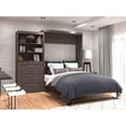 thumbnail image 4 of Atlin Designs 101" Transitional Wood Queen Wall Bed with Storage in Bark Gray, 4 of 5