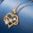 thumbnail image 2 of Women's Heart Pendant 14K Yellow Gold Plated 2Ct Round Cut Simulated Diamond, 2 of 2