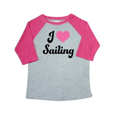 

Inktastic I Love Sailing Gift Toddler Toddler Girl T-Shirt