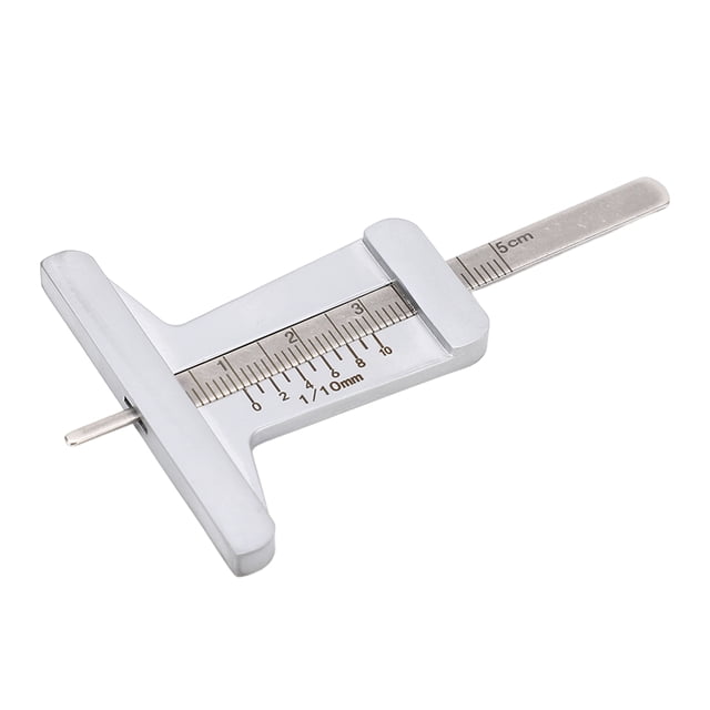 Medidor de profundidad de rosca de neumático de 0 a 50 mm, medidor de profundidad portátil de acero inoxidable para coche y motocicleta