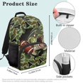 thumbnail image 7 of KUIFORTI Fish Camo Kids School Backpack Durable Large Capacity Boys Bookbag with Multiple Storage Pockets Side Pockets Suitable for Elementary Primary Middle Daily Use, 7 of 7
