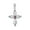 Created Ruby, variant on Victorian Cross 925 Sterling Silver Pendant Gemstone Fine Religious Jewelry