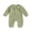 Green, variant on Newborn Baby Boy Clothes Waffle Knit Polo Romper Bodysuit Solid Long Sleeve Collared One Piece Jumpsuit