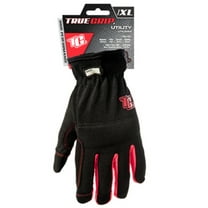 True Grip 90083-23 High Performance Utility Work Glove, XL, Black/Red
