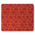 thumbnail image 1 of Floral Mouse Pad, Modern Design with Geometrical Bold Line Flowers Image, Rectangle Non-Slip Rubber Mousepad, Scarlet and Maroon, by Ambesonne, 1 of 2