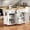 White, variant on Harper & Bright Designs Farmhouse Kitchen Island with Drop Leaf and Wheels, Kitchen Storage Cart with Drawers and Internal Iron Shelf, Rolling Kitchen Island with Power Outlet, White