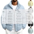 thumbnail image 3 of MYAOYI Mens Quilted Puffer Coat Stand Collar Snap Button Winter Outerwear, 3 of 6