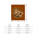 thumbnail image 5 of Elegant Beige and Light Brown Floral Pattern Flannel Blanket - Soft Cozy Durable for Sofa Travel Bed and Chair, 5 of 7