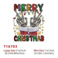 thumbnail image 1 of Parches de transferencia de hierro para ropa DIY, artesanía lavable, camiseta para mujer, transferencia de calor, pegatina para ropa de Feliz Navidad T16696, 1 of 4