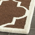 thumbnail image 2 of SAFAVIEH Cambridge Kevin Geometric Wool Area Rug, Dark Brown/Ivory, 2' x 3', 2 of 5