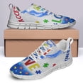 thumbnail image 4 of Accept Understand Love Autism Shoes for Men Women Running Shoes Lightweight Walking Sneakers Mesh Athletic Sport Shoes White Size 5, 4 of 5