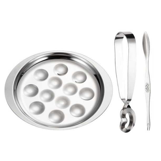 1 juego de bandejas para hornear caracoles, bandeja para hornear caracoles casera, bandeja para cocinar caracoles, bandeja para hornear con pinzas