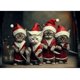 thumbnail image 2 of 5D DIY Con Cuentas Cuadradas Kit Gato Navideño Del 40x30cm, 2 of 9