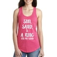 thumbnail image 1 of Sun, sand and a Ring on my hand Racerback Tank, 1 of 2